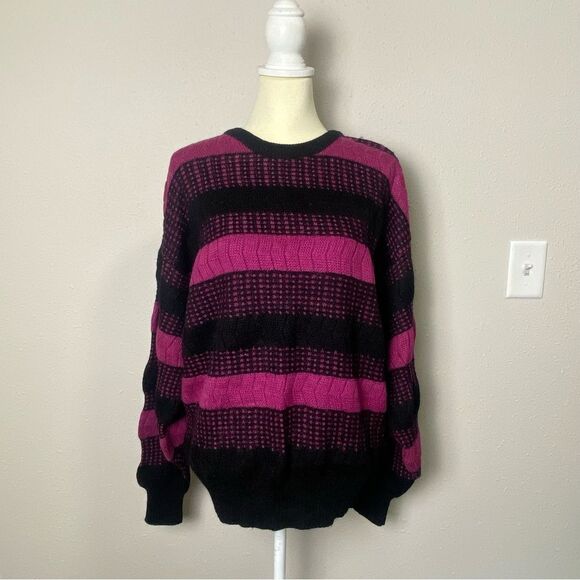 Vintage 80's Northwestern Knitting Co. Wool Blend Knit Sweater Women's Size L - Picture 4 of 14